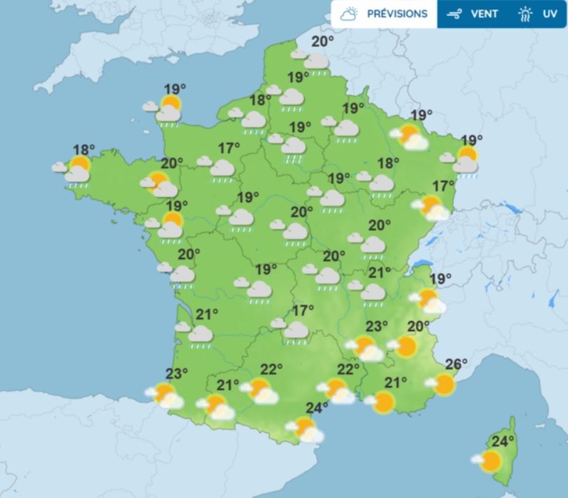 Pr&eacute;visions m&eacute;t&eacute;o : quel temps fera t-il mardi 2 septembre ?