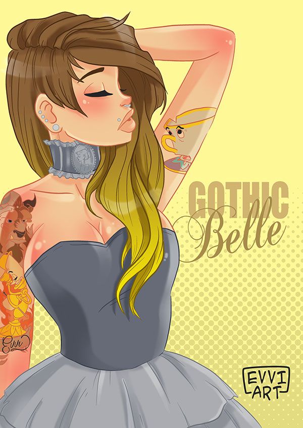 princesses-disney-belle-gothique