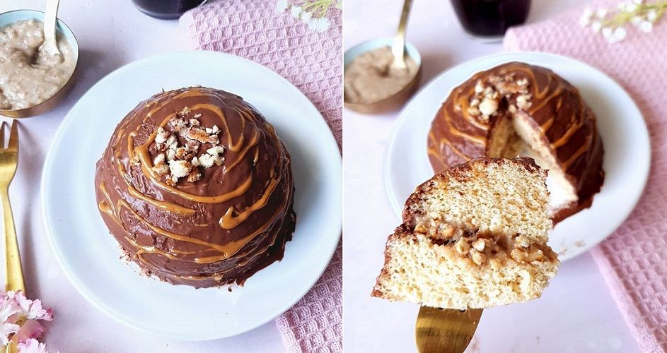 La recette de bowl cake snickers facile.