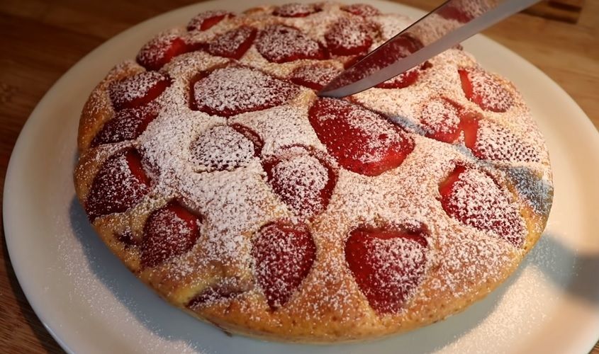 La recette de gâteau moelleux aux fraises