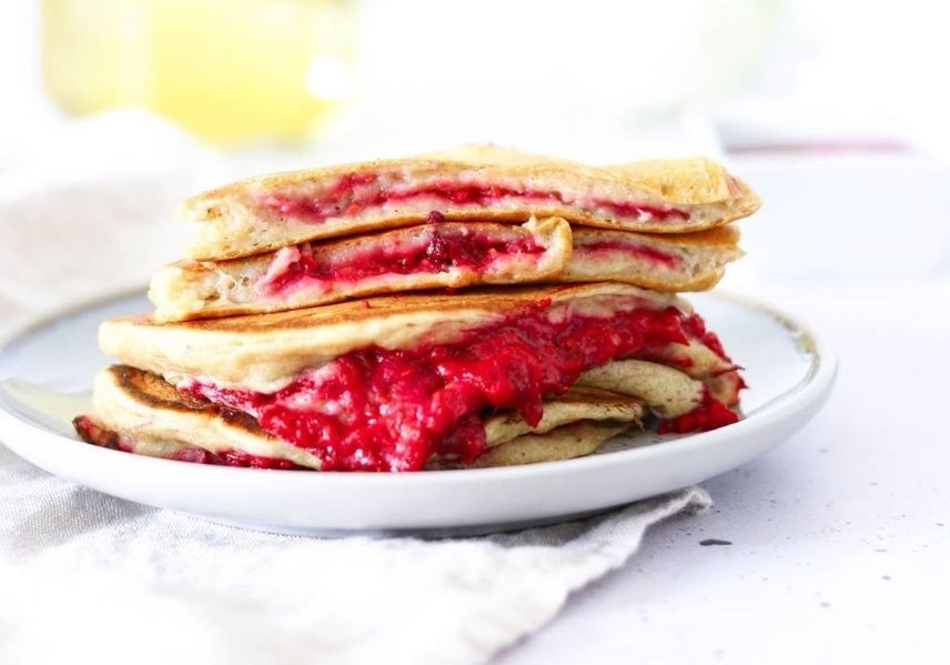 La recette des pancakes framboises et skyr maison facile