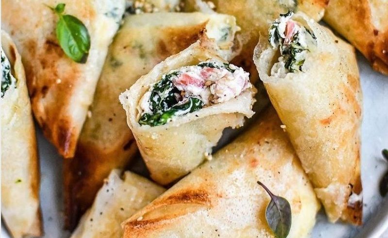 La recette de samoussas saumon, ricotta et épinards