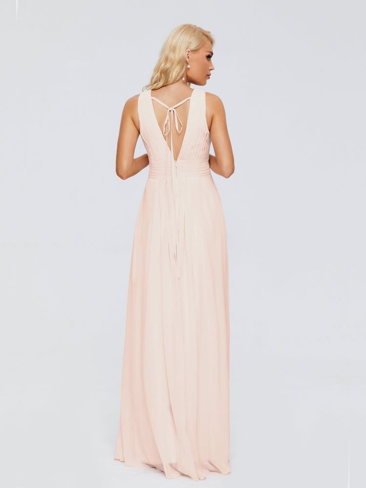 robe-demoiselle-honneur-rose-pale