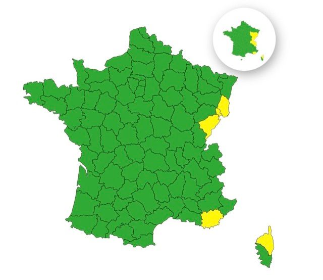 Vents violents : voici les 5 d&eacute;partements plac&eacute;s en vigilance jaune ce lundi 27 octobre 2025