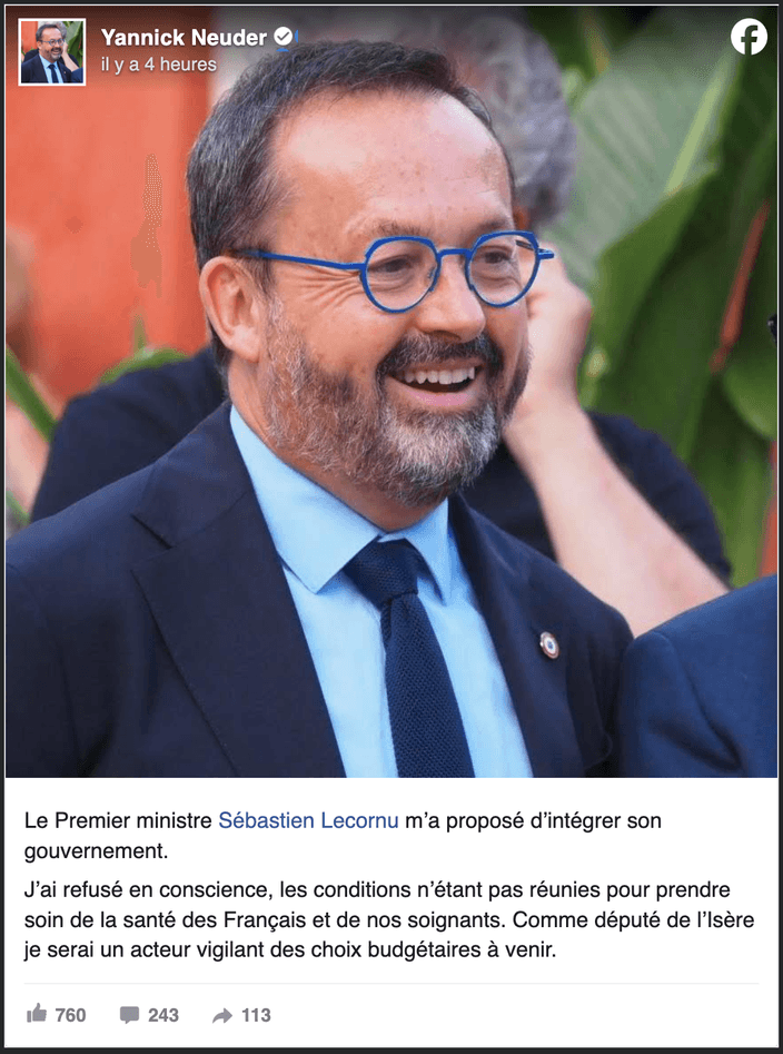 Tensions à droite : pourquoi cet ex ministre de la santé a refusé d’entrer au gouvernement Lecornu